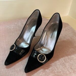 Dolce & Gabbana Black Fabric Pumps, EU Size 37.5, US Size 7